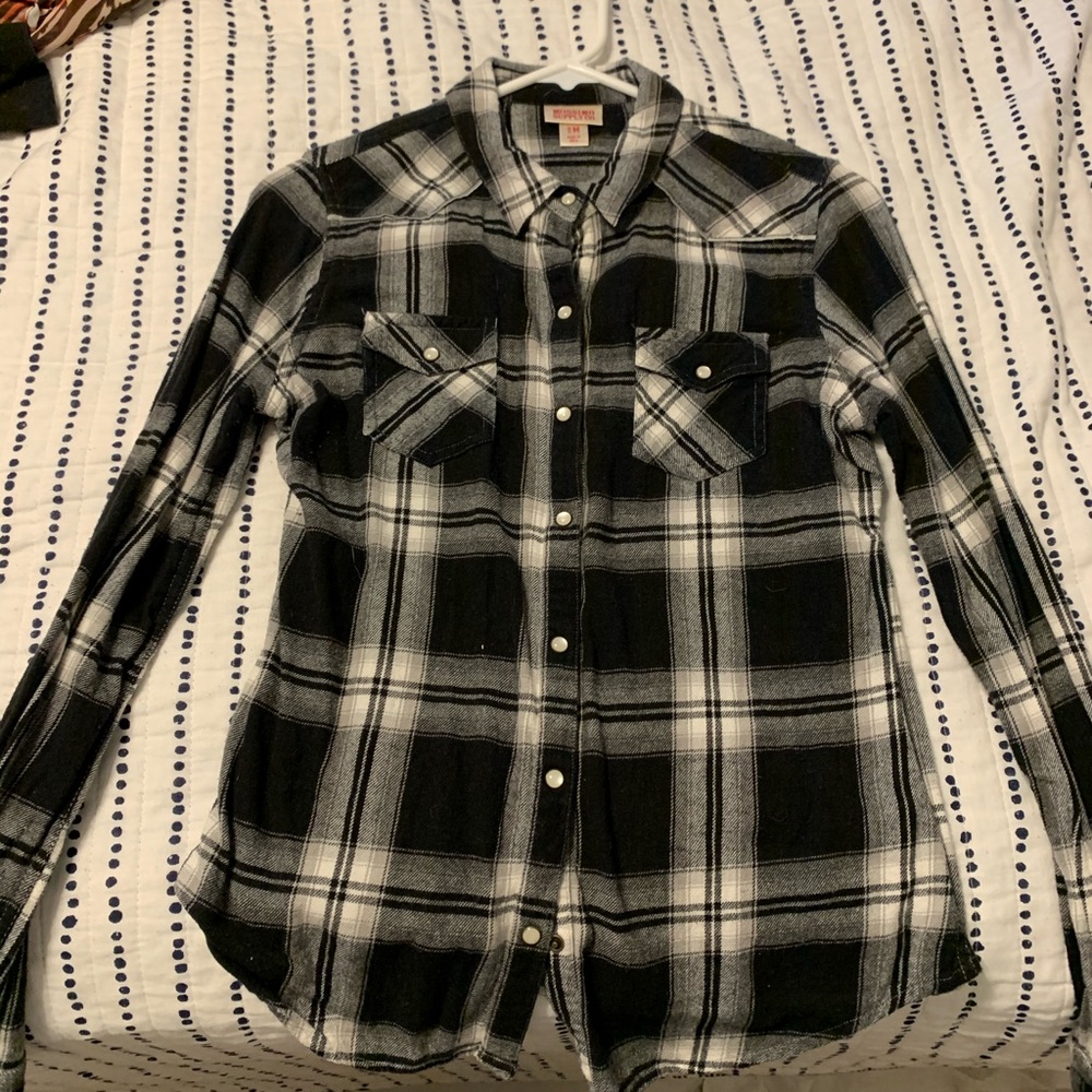 Plaid button down shirt